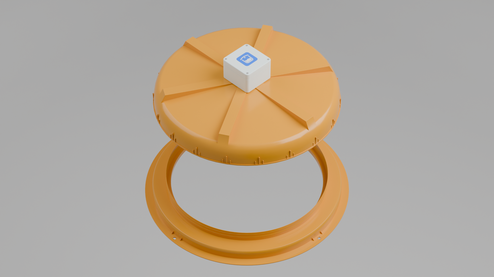 Covr Smart Lid Type 2 - Top exploded view with adapter ring